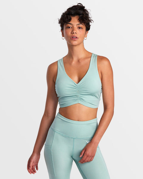 RVCA Gathered Front Fitted Crop Top
