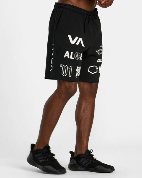 RVCA Hawaii All Brand Elastic Waist Sport Shorts