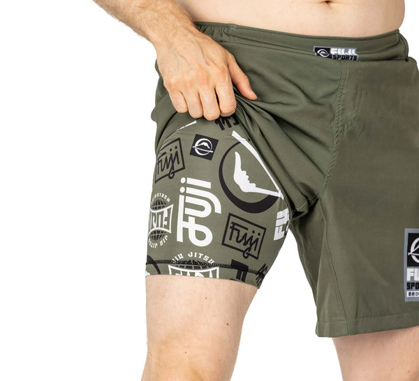 Fuji Ultimate Grappling Shorts Military Green