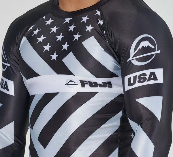 Fuji American Grappler Flex Lite Rashguard Black