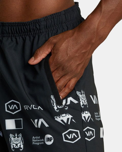 RVCA Yogger Stretch Elastic Shorts 17"