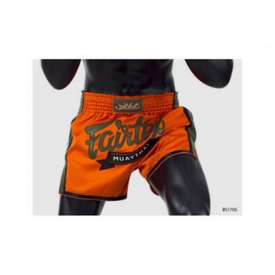 Fairtex BS1705 Muay Thai Shorts Orange-Vert