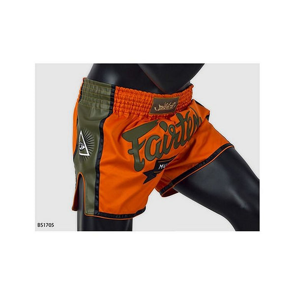 Fairtex BS1705 Muay Thai Shorts Orange-Vert