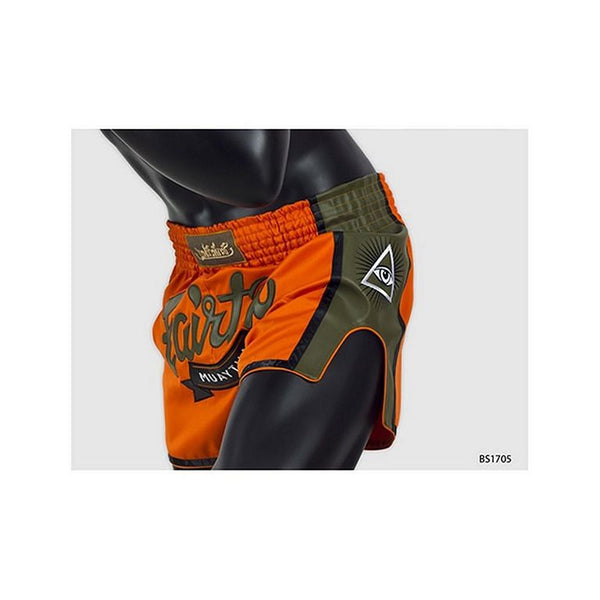 Fairtex BS1705 Muay Thai Shorts Orange-Vert