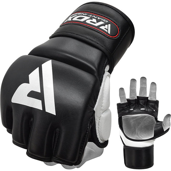 RDX T1 Leather MMA Training Gloves GGL-T1B
