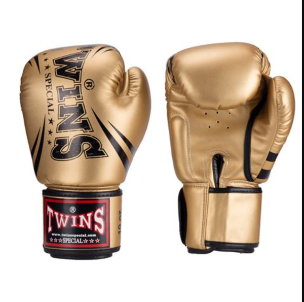 Twins Special Fancy BOXING GLOVES FBGVS3-TW6 GOLD/BLACK