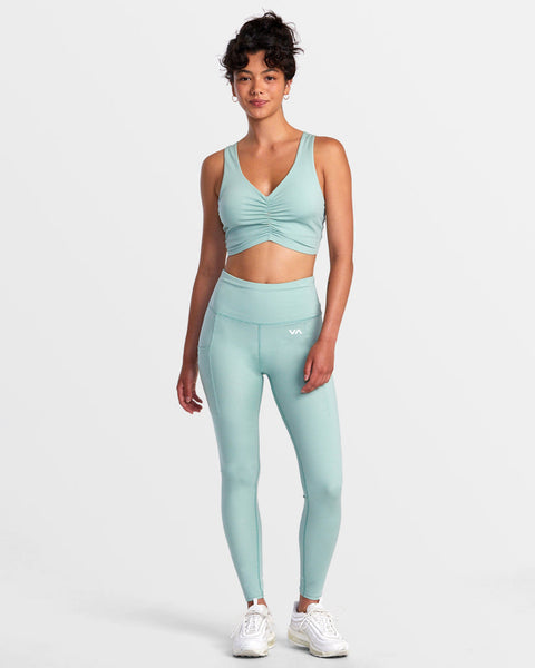 RVCA Gathered Front Fitted Crop Top