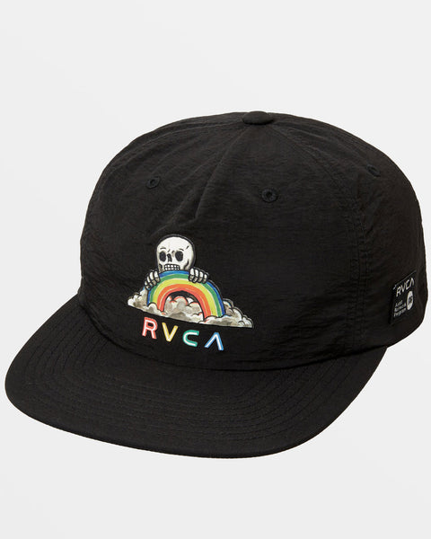 RVCA Rainbow Skull Snapback Hat