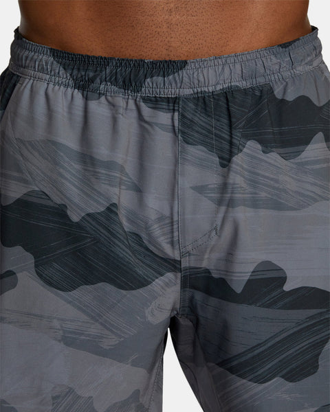 RVCA Yogger Train 2-in-1 Elastic Waist Workout Shorts 17"