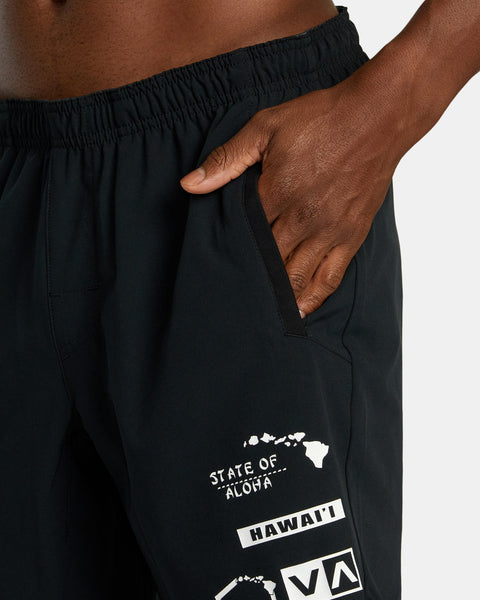 RVCA Hawaii All Brand Yogger Stretch 17" Shorts