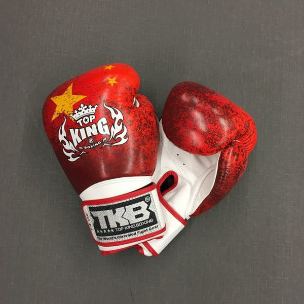 TopKing Boxing Gloves CHINA FLAG in RED COLOR