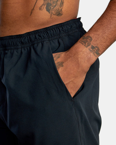 RVCA Yogger Train 2-in-1 Elastic Waist Workout Shorts 17"