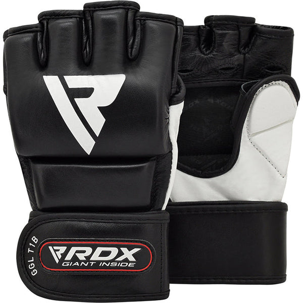 RDX T1 Leather MMA Training Gloves GGL-T1B