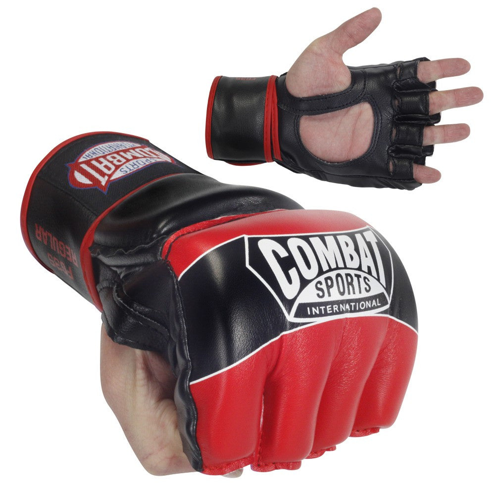 Combat Sports Pro Style MMA Gloves, Red, Small