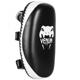 Venum Light Kick Pad - Skintex Leather - Black/Ice (Pair) Kick Pads - Black, White - Bridge City Fight Shop